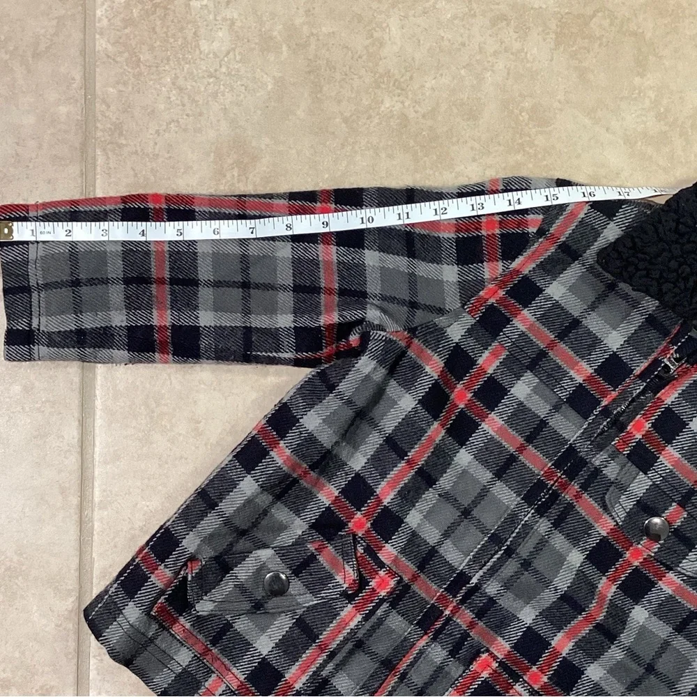 Cherokee Flannel Zippered Jacket Faux Fur Collar Toddler 5T